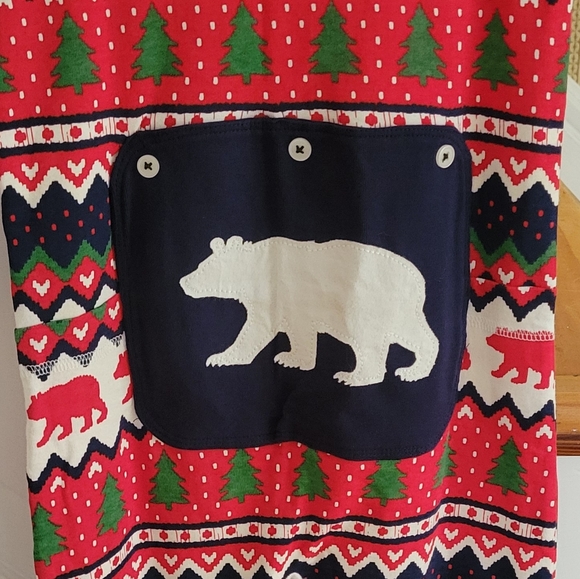 ITTLE BLUE HOUSE Hatley Isle Bear Onesis Adult Size 8 Christmas Winter - Picture 5 of 10
